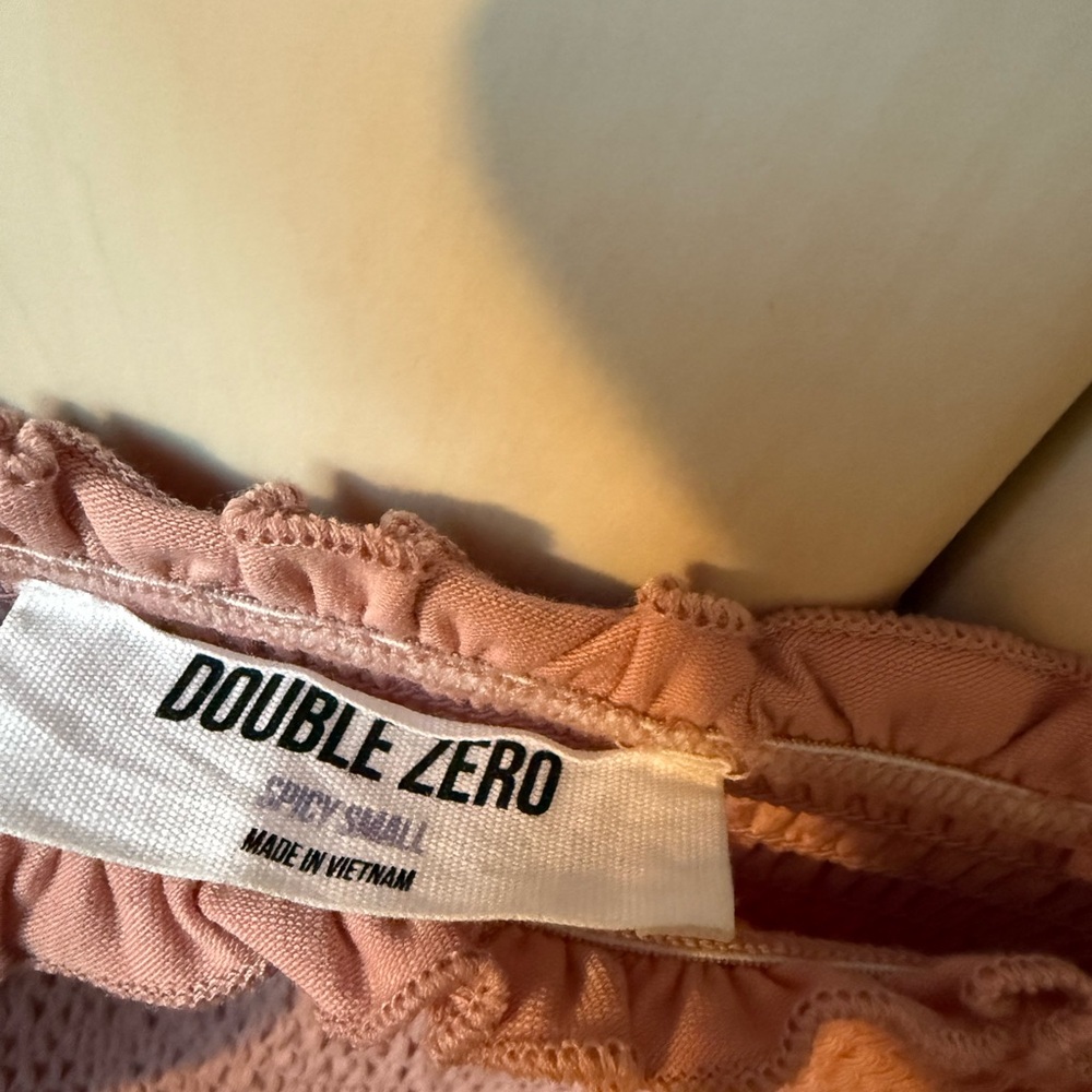 Double Zero Pink Ruffled Top - Picture 3 of 3